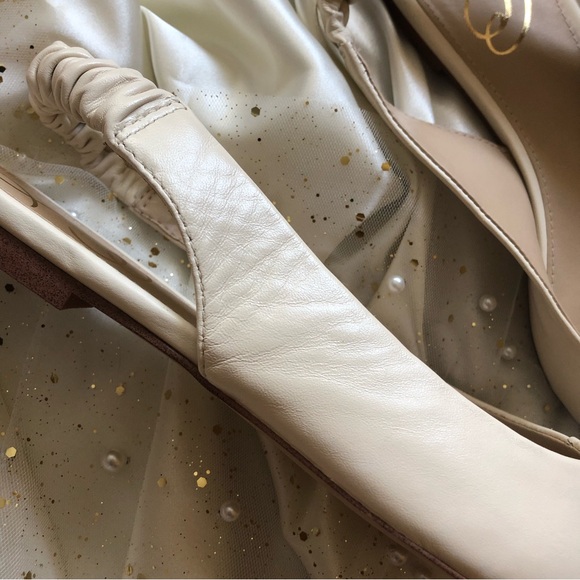 San Edelman White Pointed Toe Whitney Slingback - Picture 6 of 15